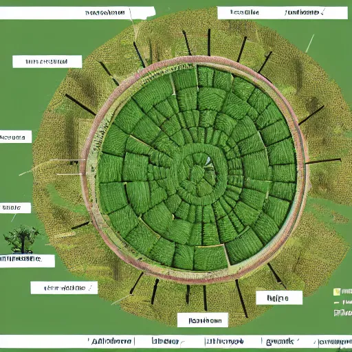 Image similar to a illustration of an architectural plan view of a labyrinth of the deforestation in amazona crisis