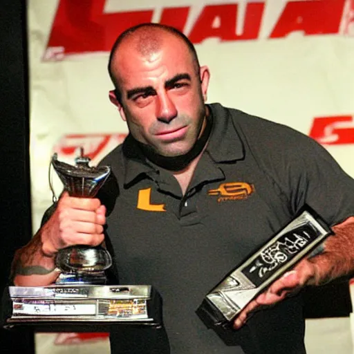 Image similar to joe rogan winning a halo 2 tournament, 2 0 0 6