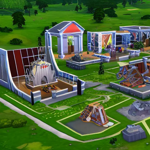 Prompt: the sims diamond mine expansion
