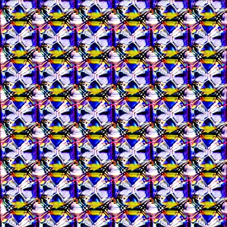 Image similar to illusory motion dazzle two - color symmetry pattern, void, perlin noise prismatic optical illusion