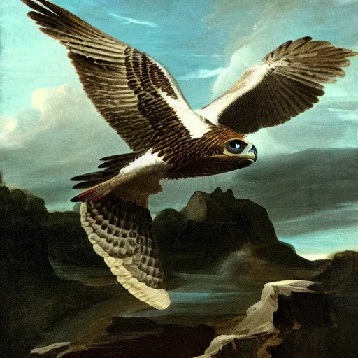 Image similar to turning and turning in the widening gyre, the falcon cannot hear the falconer