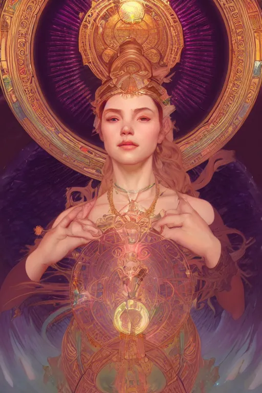 Image similar to goddess of all the goddesses from every place ever, highly detailed, digital painting, artstation, concept art, smooth, sharp focus, illustration, Unreal Engine 5, 8K, art by Ross Tran and greg rutkowski and alphonse Mucha