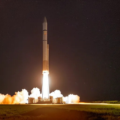 Image similar to Nighttime launch of the Space Launch System from LC-39B at Kennedy Space Center, 2025