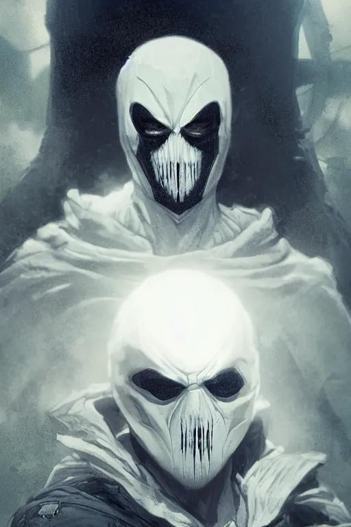 Image similar to characters portrait of Moon Knight mixed with Ghostrider by Alyssa Monks, full-shot, merged character, Full body shot, cinematic opening shot, 4k, intricate artwork by Tooth Wu and wlop and beeple. octane render, trending on artstation, greg rutkowski very coherent symmetrical artwork. cinematic, hyper realism, high detail, octane render, 8k