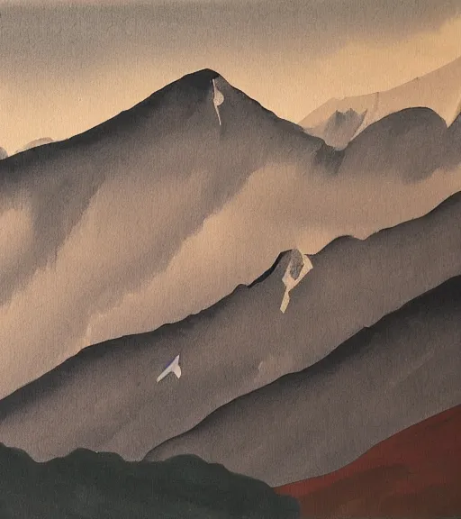 Prompt: painting of mountains by li cheng