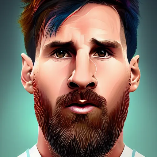 messi as giga chad, d & d, fantasy, portrait, highly, Stable Diffusion