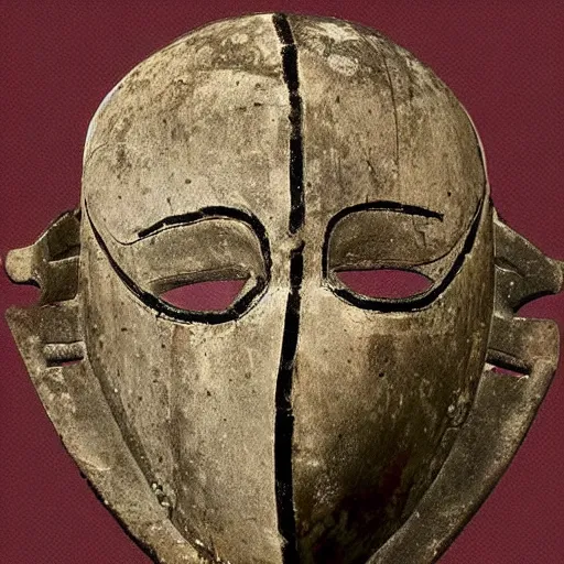 Prompt: an ancient mask of a jester barron. worn out photograph. gothic. symmetric. epic