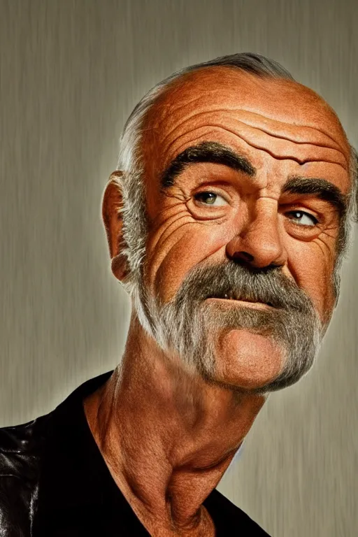 Image similar to 📷 sean connery is corn, made of food, head portrait, dynamic lighting, 4 k