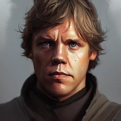 Image similar to portrait of a man by greg rutkowski, luke skywalker, star wars expanded universe, he is about 2 0 years old, highly detailed portrait, digital painting, artstation, concept art, smooth, sharp foccus ilustration, artstation hq