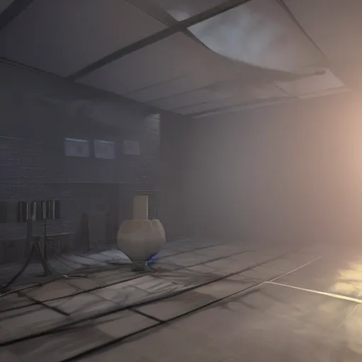 Image similar to detailed 3d photorealistic render of visual representation of information as a physical phenomena. volumetric lighting, subsurface scattering, caustics, mist, mystical, light transport simulation, smoke, particles simulation