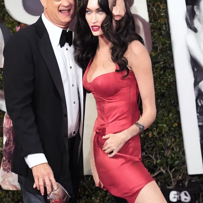 Image similar to tom hanks as megan fox