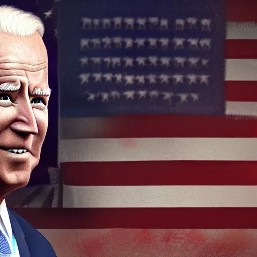 Image similar to joe biden on meth as seen in award winning animated pixar movie 4k octane render