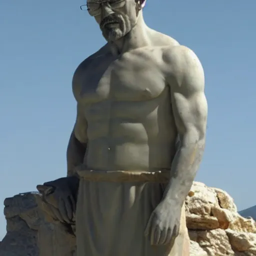 Image similar to greek statue of walter white