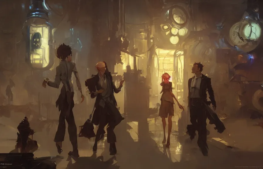 Image similar to greg manchess concept art of a the clockwork dimension, key visual, ambient lighting, highly detailed, digital painting, artstation, concept art, sharp focus, by makoto shinkai and akihiko yoshida and hidari and wlop and greg rutkowski