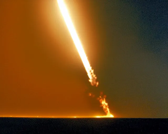 Prompt: still of a SpaceX rocket launch in The Day After Tomorrow (2004)
