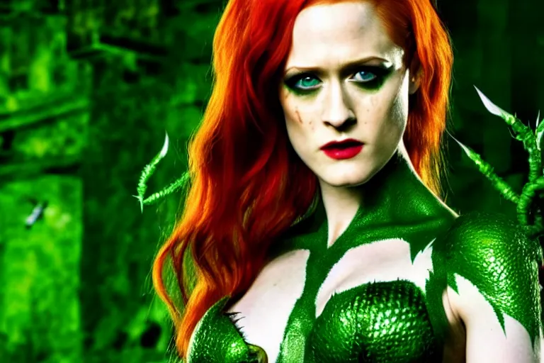 Prompt: 4 k still of evan rachel wood as poison ivy, detailed, photorealistic