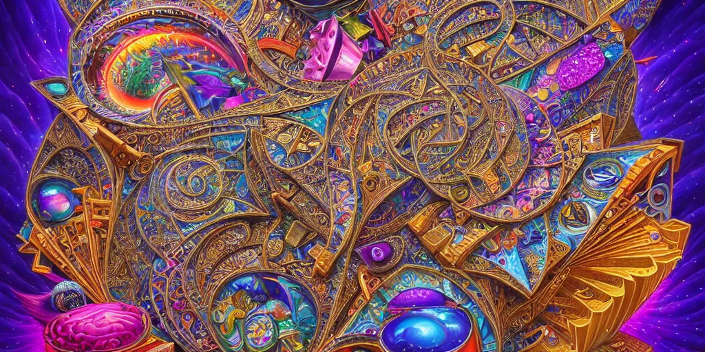 Prompt: visionary art, overflowing garbage can, rich geometry, precise and incredibly highly detailed intricate 8 k wallpaper, john stephens, lisa frank, intricate stunning award winning masterpiece trending on artstation