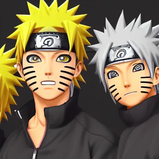 Image similar to Render of Naruto Uzumaki\'s grandson Charuto and his family, highly detailed, trending on Artstation, Unreal Engine 4k