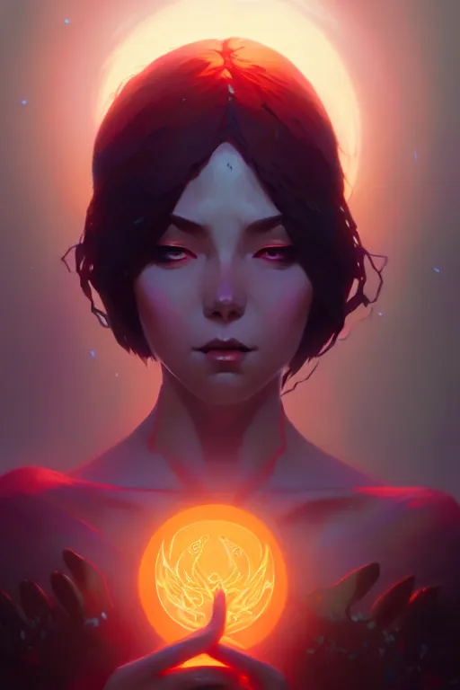 Image similar to extremely beautiful panting of goddess of the realm of the dead, by ilya kuvshinov, greg rutkowski and makoto shinkai, trending on artstation