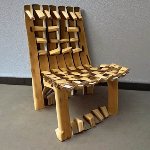 Image similar to chair made out of nails