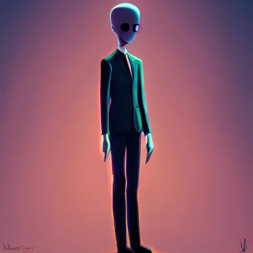 Image similar to portrait of the slenderman, mattepainting concept blizzard pixar maya engine on stylized background splash comics global illumination lighting artstation, sharp focus, lois van baarle, ilya kuvshinov, rossdraws