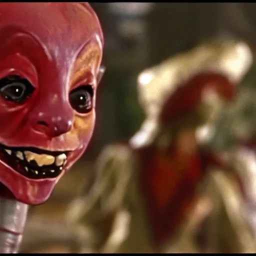 Image similar to kobold female jester, movie still by wes craven