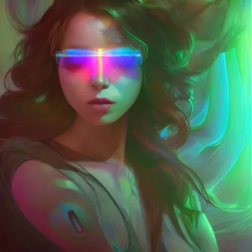 Prompt: color light waves, color spectrum refraction, light through glass, cinematic lighting, highly detailed, trending art station, concept art, Unreal Engine 5, Photorealism, 8k, cinema 4d, beautiful, art by artgerm and greg rutkowski and alphonse mucha and loish and WLOP