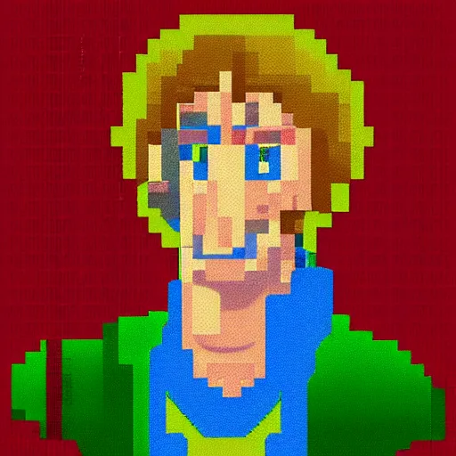 Image similar to pixel art Guybrush Threepwood from Monkey Island, retro, 90\'s game