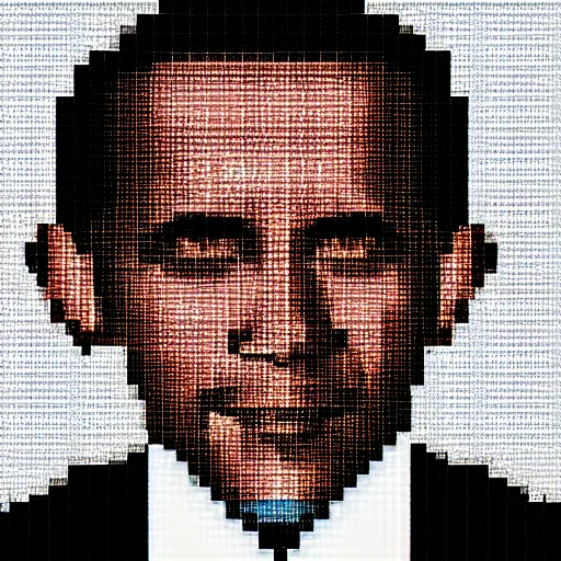 Image similar to Obama pixel art