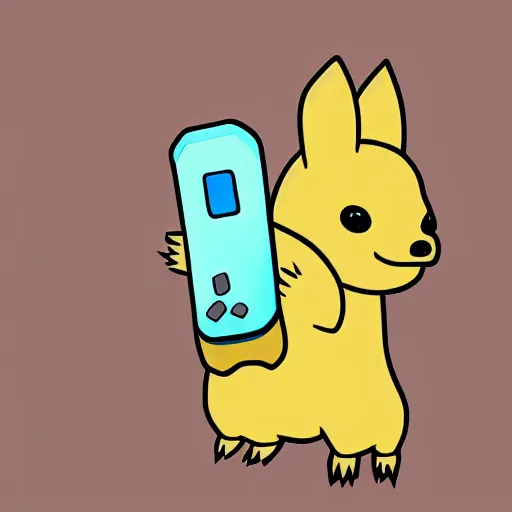 Image similar to cute electric type capybara based pokemon, game boy advance style