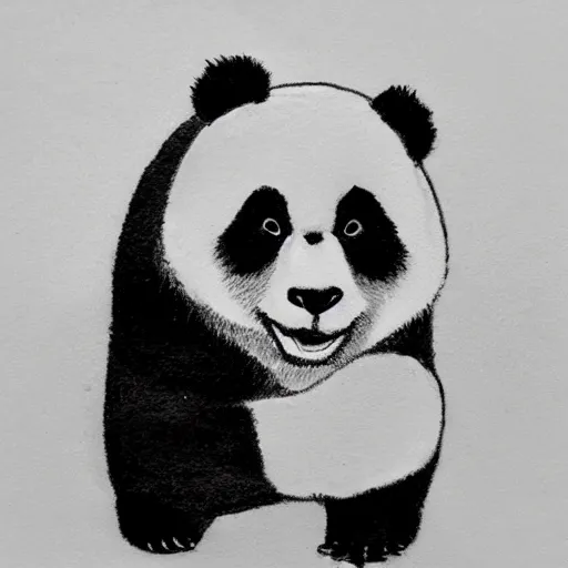 Image similar to panda sketch