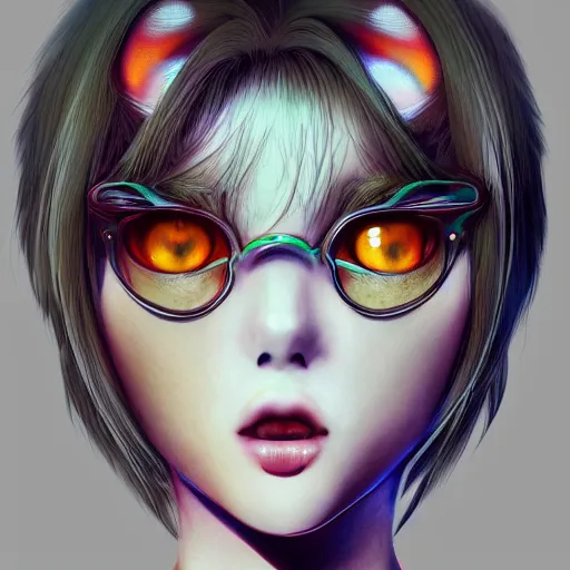 Prompt: catgirl with short hair, digital art, by Yoshitaka Amano, trending on artstation, 4k, highly detailed, psychedelic