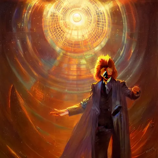 Image similar to david bowie as doctor who, radiant light, caustics, heroic, bright iridescent light, by gaston bussiere, bayard wu, greg rutkowski, maxim verehin