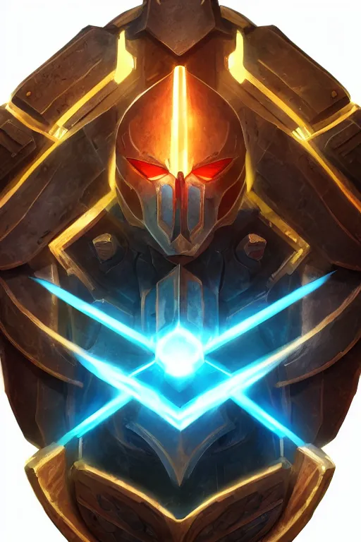 Image similar to shield fantasy epic legends game icon stylized digital illustration radiating a glowing aura global illumination ray tracing hdr fanart arstation by ian pesty and katarzyna da „ bek - chmiel