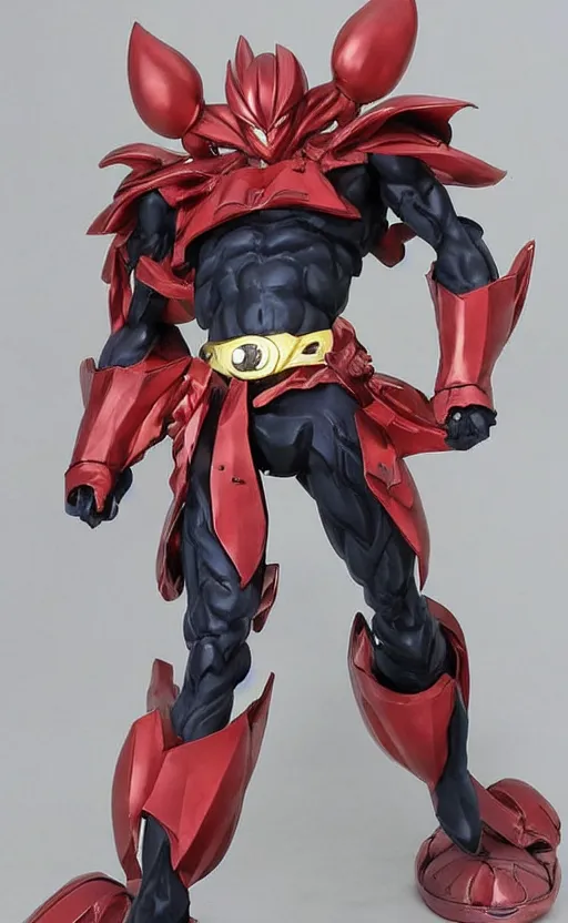 Prompt: tokusatsu hakaider sculpture by takayuki takeya