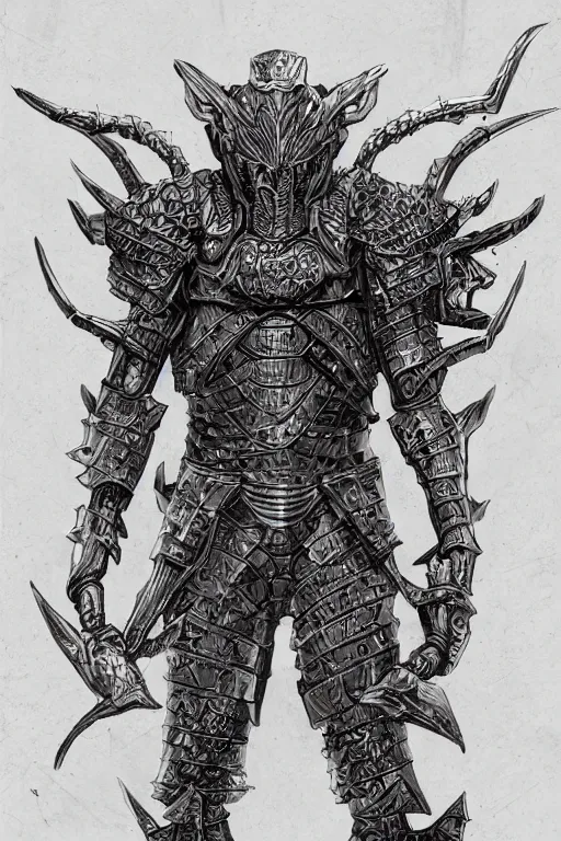 Prompt: armoured warrior humanoid figure monster, symmetrical, highly detailed, digital art, hummingbird themed armour, sharp focus, trending on art station, kentaro miura manga art style