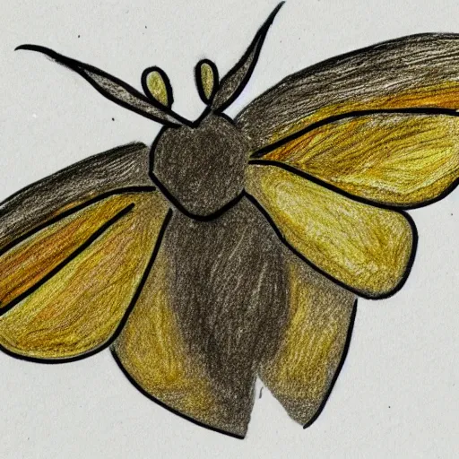 Prompt: a childs drawing of a moth