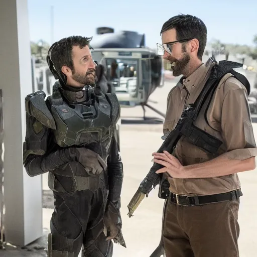 Prompt: NCIS New Orleans actor Rob Kerkovich in the tv series Halo