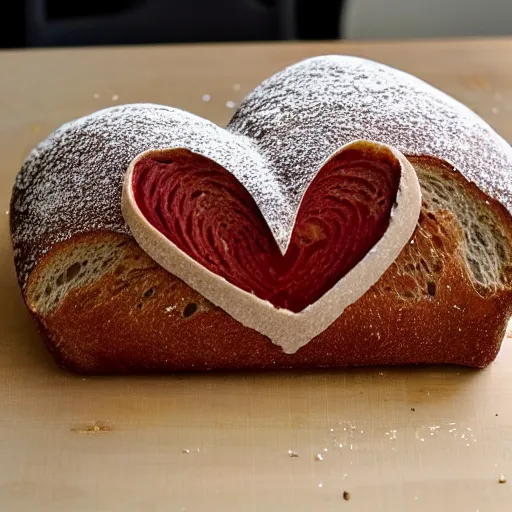 Image similar to heart shaped sourdough loaf