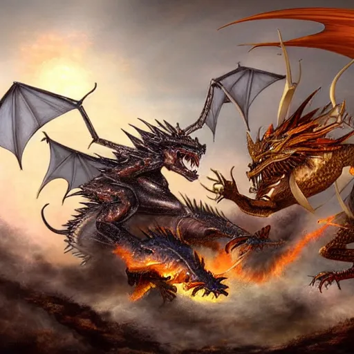 Image similar to dragoon fighting a dragon, fantasy, high detail,