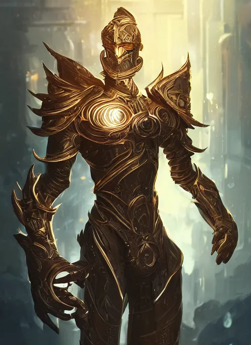 Image similar to a highly detailed illustration of futuristic cyber knight with flaming plume, glowing line cracks in armor, dramatic standing pose, intricate, elegant, highly detailed, centered, digital painting, artstation, concept art, smooth, sharp focus, league of legends concept art, WLOP