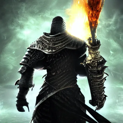 Image similar to Screenshot of Obama as a boss in Dark Souls