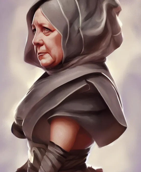 Prompt: angela merkel as jedi, digital painting, artstation, art by artgerm