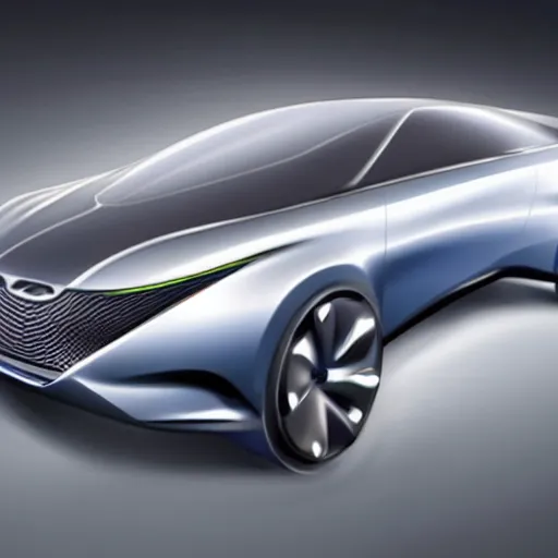 Prompt: concept art of the new hyundai n - 7 4 concept car