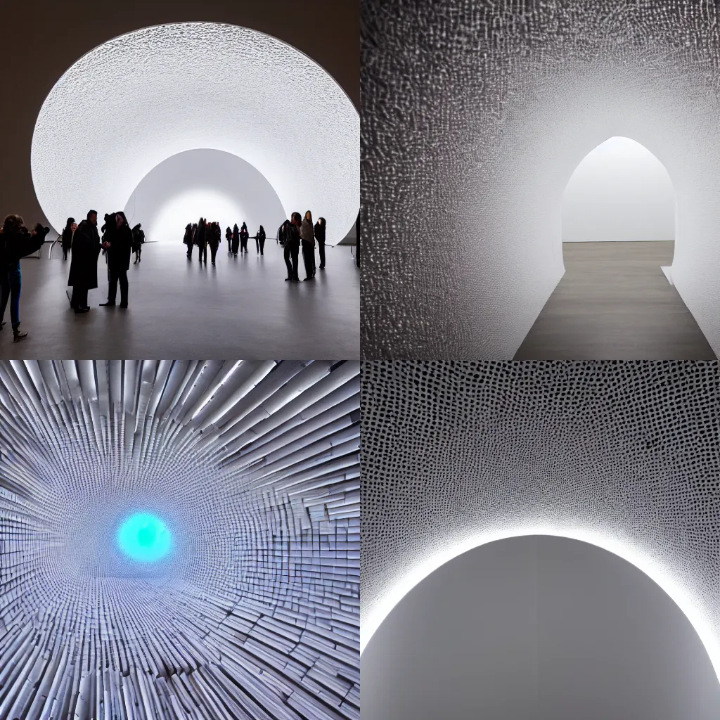 Prompt: The brightest white by Anish Kapoor, art installation 4K photo