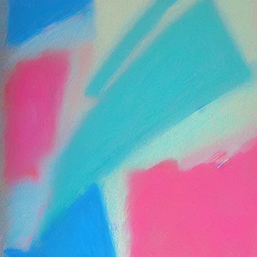 Prompt: abstract oil pastel blue, pastel white, pastel pink painting