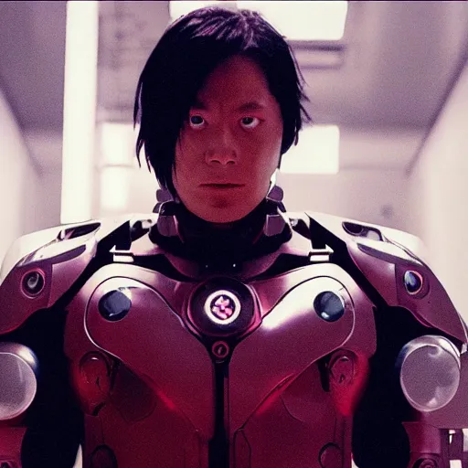 Prompt: movie still of cyborg sasuke, cinematic composition, cinematic light, criterion collection, by edgar wright