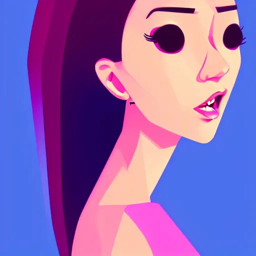 Image similar to 2 d character design, female rapper, vector art, digital art, portrait, 4 k, 8 k, sharp focus, smooth, illustration, concept art, music artist