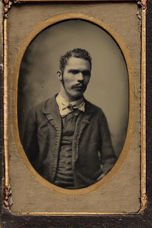 Image similar to a tintype photo portrait of a man with an octopus for a head, highly detailed, 5 0 0 px, sharp focus