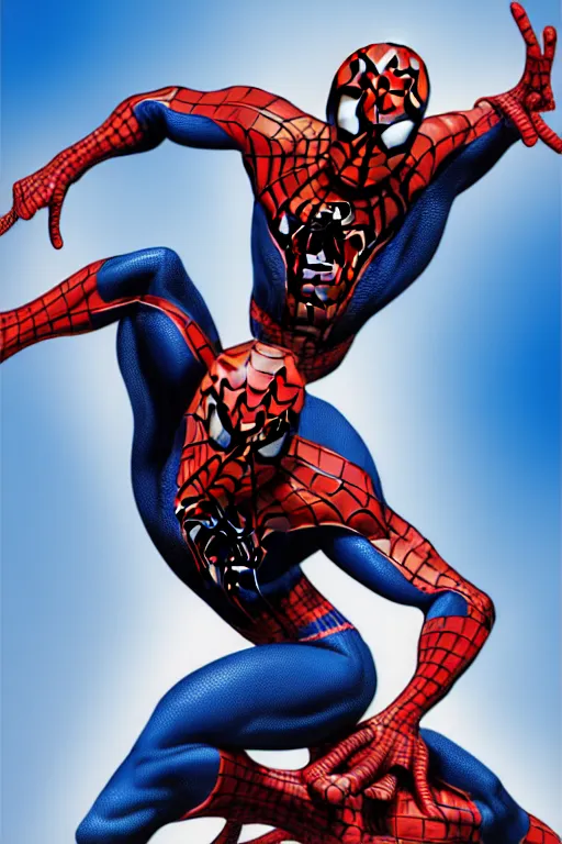 Prompt: spiderman riding a zebra with red and blue stripes, stylized digital illustration sharp focus, elegant intricate digital painting artstation concept art global illumination ray tracing advanced technology chaykin howard and campionpascale and cooke darwyn and davis jack